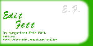 edit fett business card